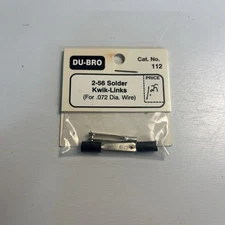 DU-BRO 2-56 SOLDER KWIK-LINKS FOR .072 WIRE PACKAGE OF 2 CAT. # 112