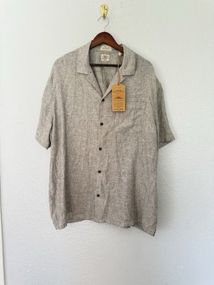 New Faherty Men s Summer Spring SS Breeze Camp Shirt Size:  XXL