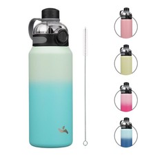 32oz Insulated Stainless Steel Water Bottle with Straw Lid and Handle, Leakpr...