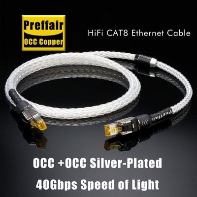 CAT8 Ethernet Cable 40Gbps OCC Copper RJ45 Gold Plated High Speed Network Cord