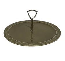 Vintage Avocado Green Tidbit Plate Tray Dish Sheffield GRANADA 