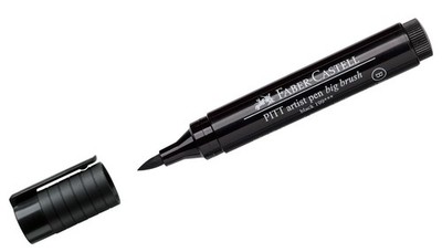 FABER-CASTELL Tuschestift PITT artist pen dick 1,0 - 5,0 mm schwarz