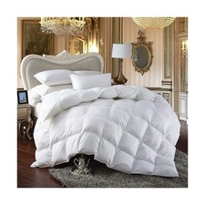 Premium All-Season Full Size Luxury Siberian Goose Down Comforter D... Fast Ship