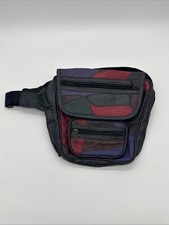 RARE Vintage TINDER Patchwork Leather Waist Bag  90s Boho Utility Sling