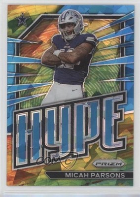2022 Panini Prizm Hype Blue Ice Prizm 9/99 Micah Parsons #H-15 1d4q