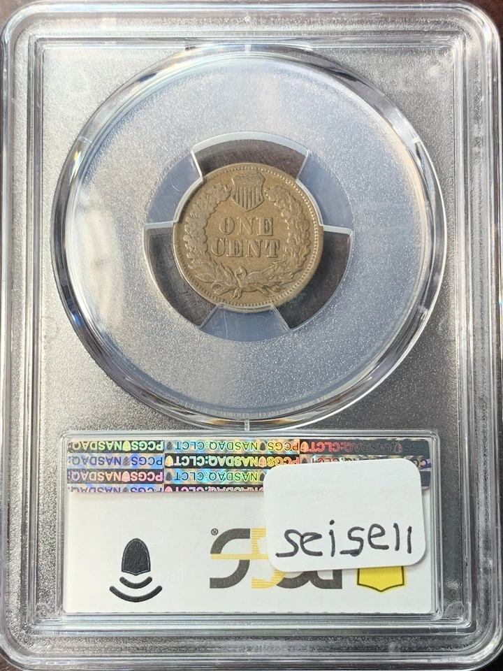 1864 1c L On Ribbon Bronze Indian Head Cent IHC PCGS F15 - Image 2 of 4