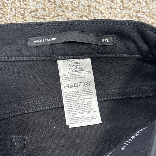 Banana Republic Mid Rise Skinny black denim jeans 27 Long (28x29) - Picture 5 of 13