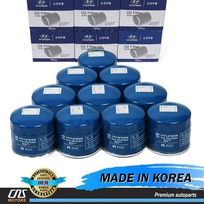 Genuine Oil Filters & Washers 10PACK For Kia Forte Niro Optima 2630035505