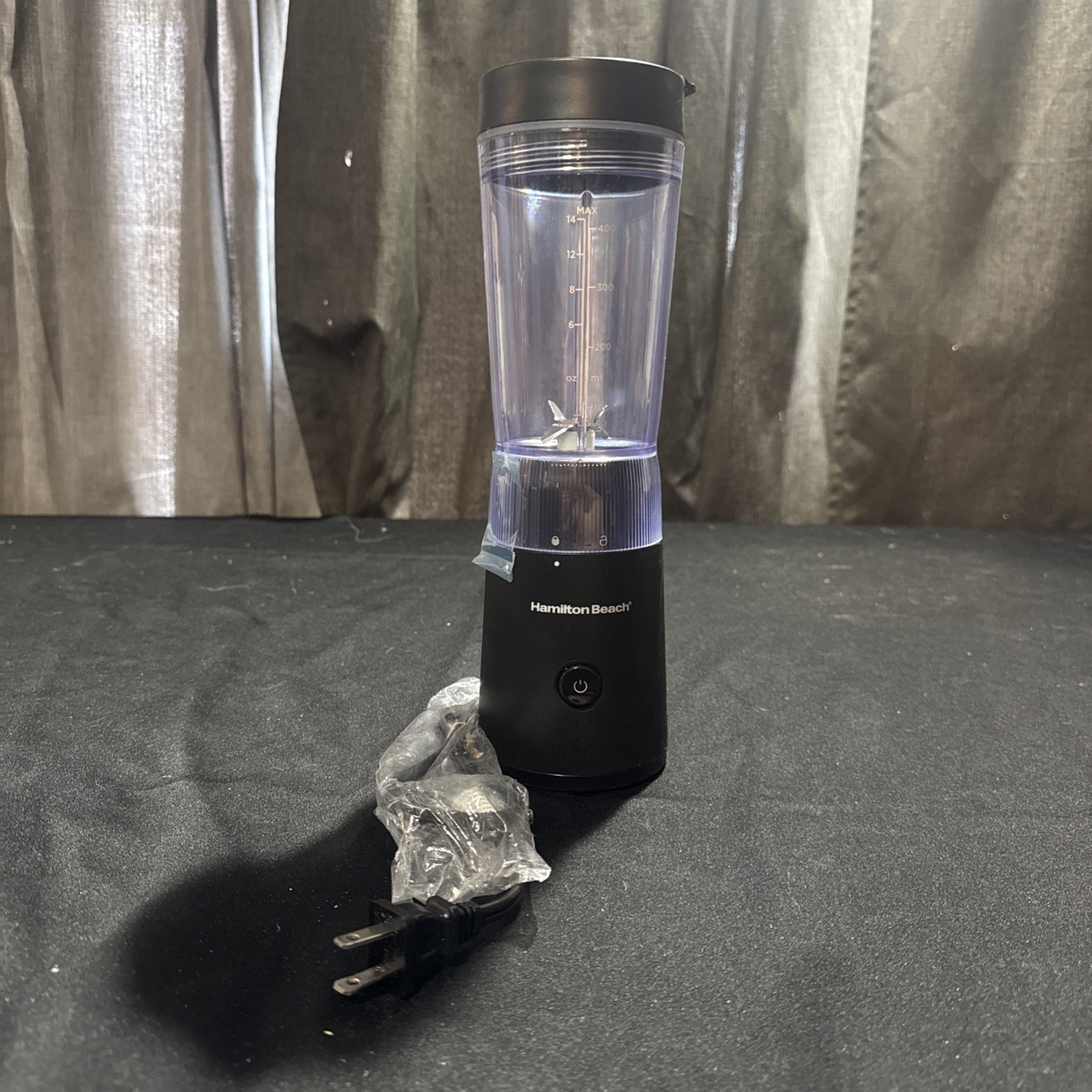 Personal Blender with Leak-Proof Travel Lid, 14 Oz. Jar, Bla