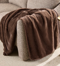 Luxury Oversized Faux Fur Bubble Throw Blanket 50" x 72"