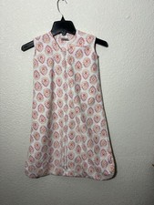 HALO SleepSack Wearable Blanket Large 12-18M Pink Orange Fleece Sleep Sack Zip