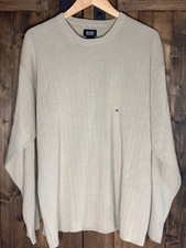 GH Bass Sweater Men's Size X-Large Tan Fleece Pullover Long Sleeve Crew Neck