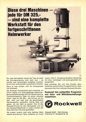3w20928/ Alte Reklame von 1966   ROCKWELL Werkzeuge