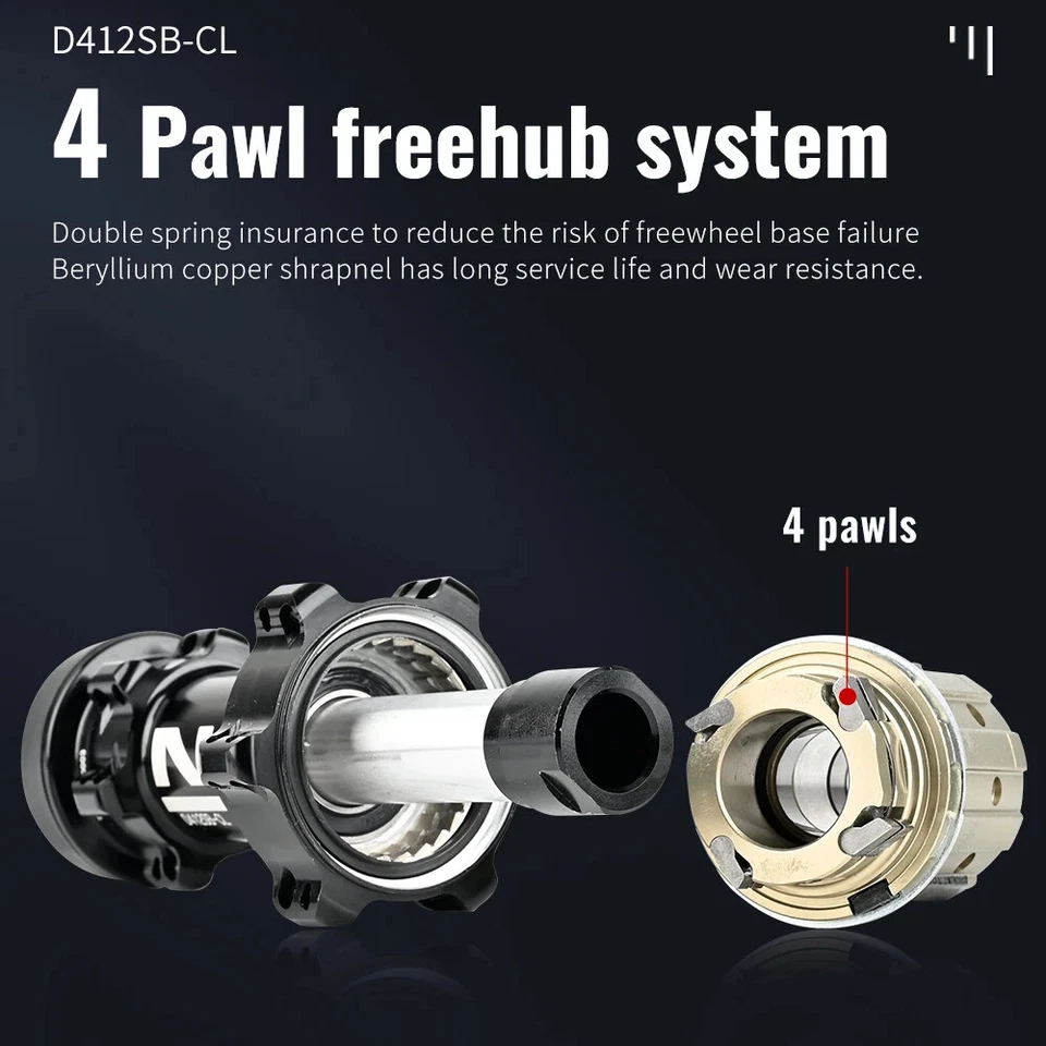 Bujes de freno de disco con bloqueo central 24 orificios bicicleta de carretera a través de Alex Hub 100x12/142x12MM Foto 4 de 4