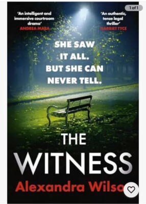 The Witness: She Saw It All. But She Can Never Tell - Hardback NEW Alex Wilson