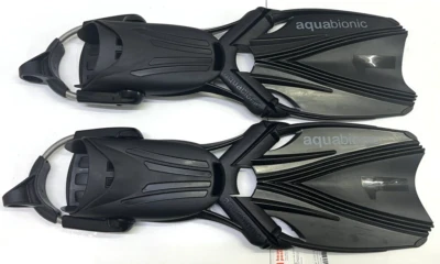 Beuchat Aquabionic Warp 1 Adjustable Open Heel Diving Fins-Size M - L US 8/10