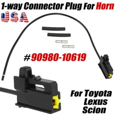 1-way Horn Connector Plug For Toyota Tacoma Tundra 4Runner RAV4 FJ #90980-10619