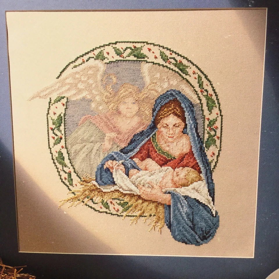 The Newborn King Carol Emmer Jesus Mary Cross Stitch Pattern Angel  - Image 2 of 2
