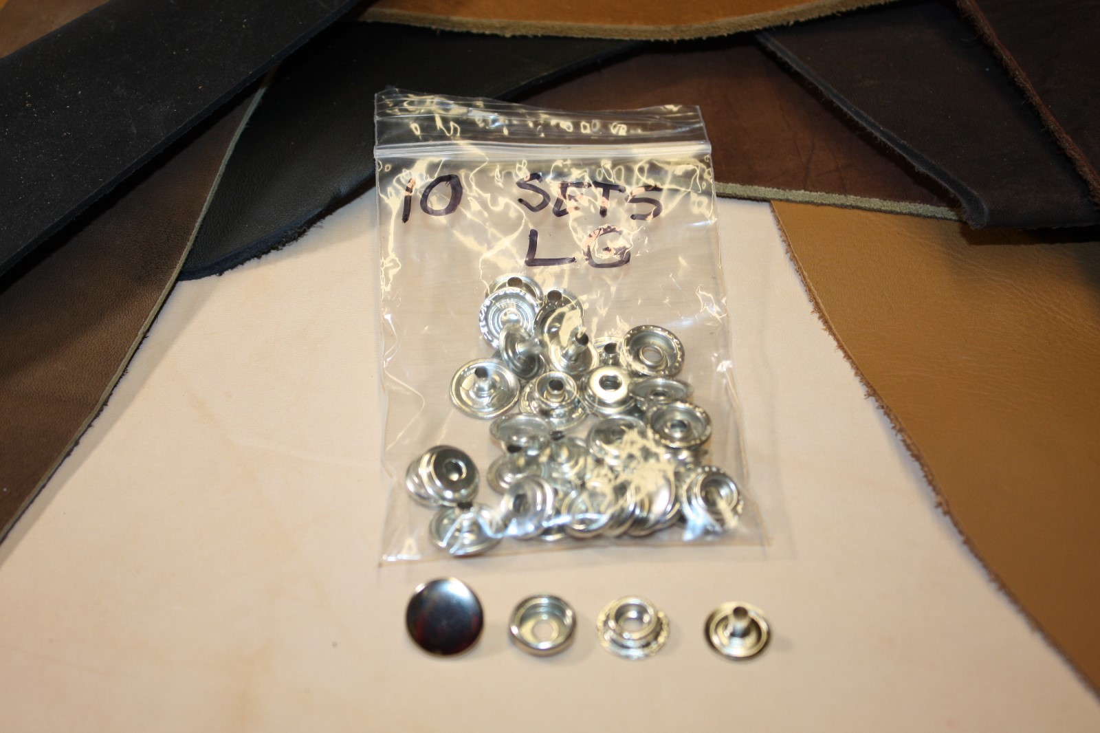 leather craft snaps " 10 complete sets "Large eBay