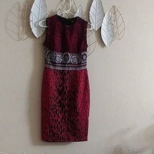 Versace Dress. Size 40. Color Fuchsia and Black.