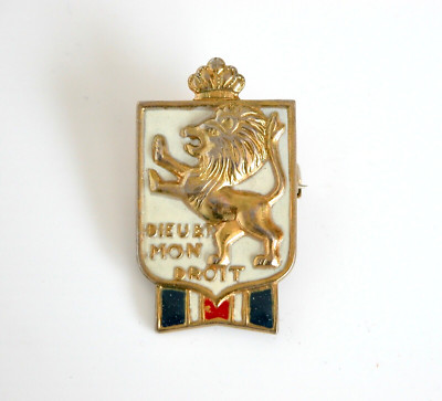 British War Relief Society Lapel Pin Vtg WWII Dieu Et Mon Droit England ...