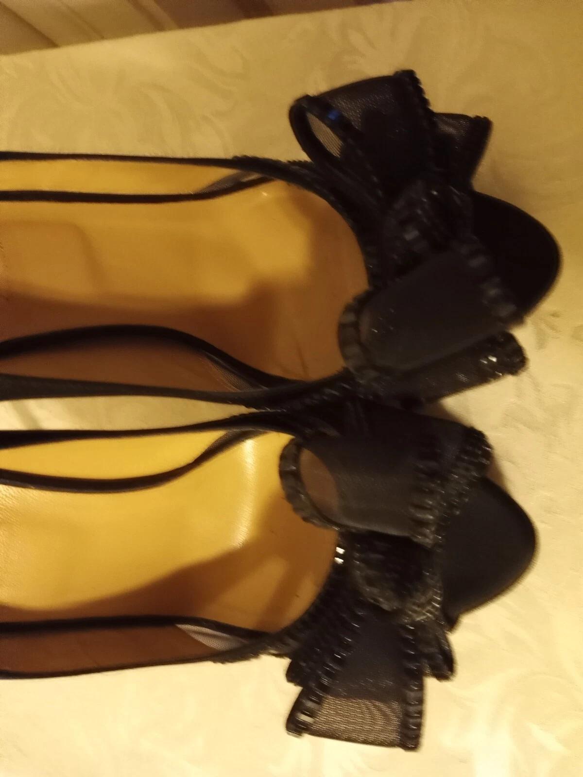 Valentino Fiocco e Vamp Nero Raso 41 Jet Nero Cristallo impreziosito