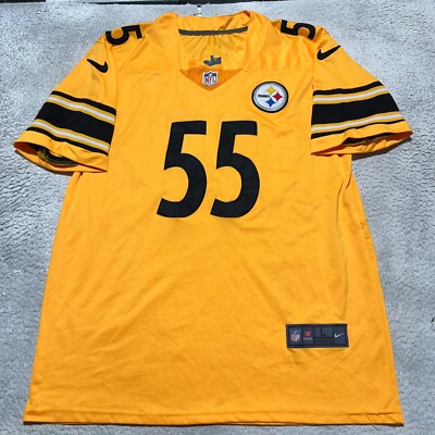 Pittsburgh Steelers Jersey Mens Large Gold Nike Sewn Devin Bush NFL  Football
