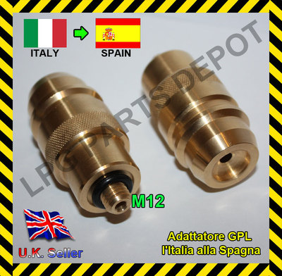LPG GPL Adaptor ITALY to SPAIN-M12 GPL Adattatore ITALIA a SPAGNA-M12 thread