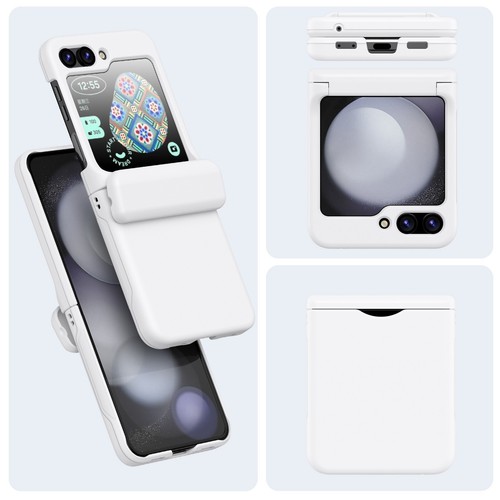 For Samsung Galaxy Z Flip 6/5/4/3 Full Body Hinge Case with Bulid in Card Slot - Picture 8 of 15