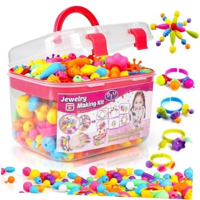  520+ Snap Pop Beads - Beads for Jewelry Making Kit, Arts and Crafts Medium