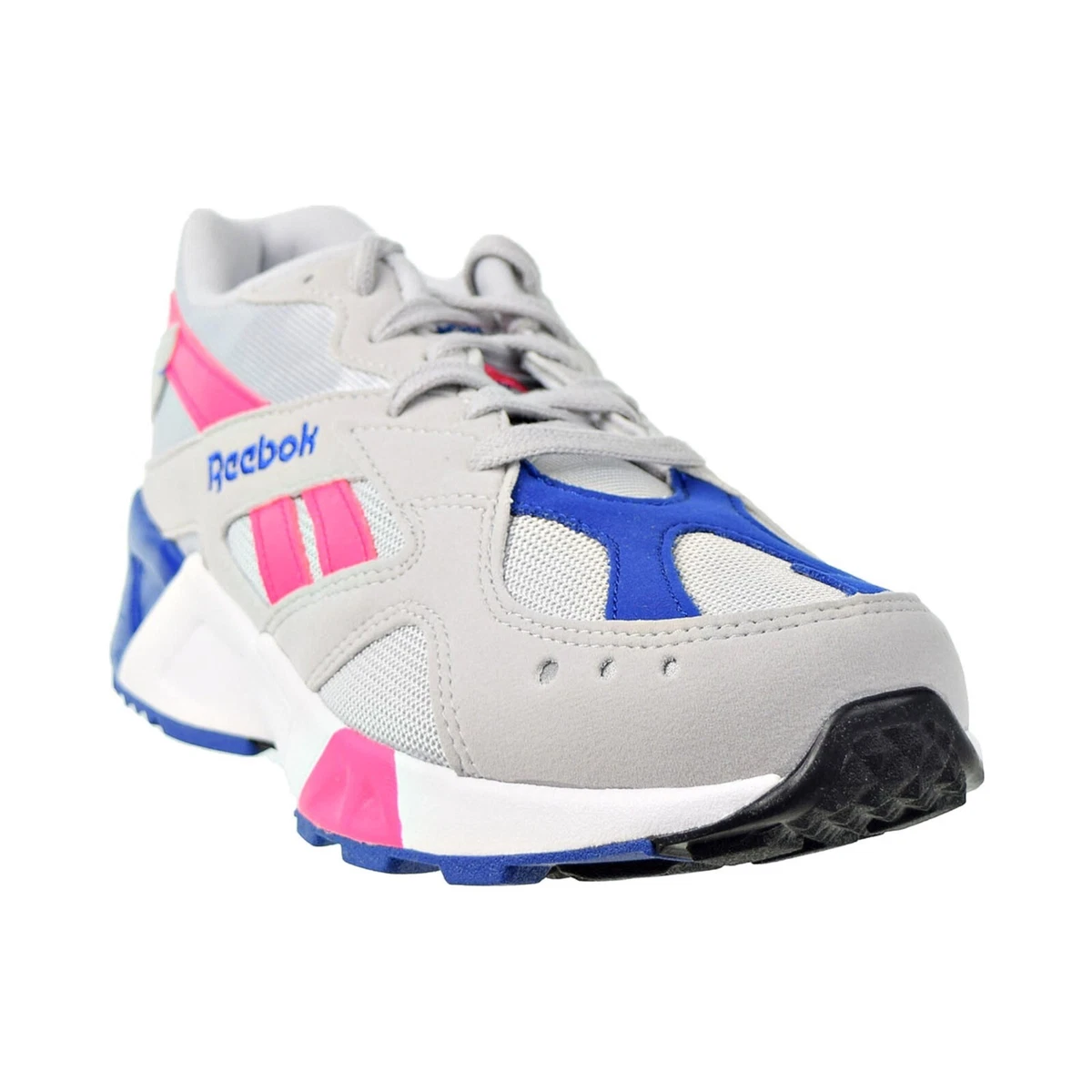 Reebok AZTREK Mens Grey Acid Pink Royal White DV3941 Running Shoes