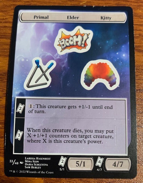 2022 Mtg Magic the Gathering Unfinity Primal/Elder/Kitty #33/48
