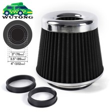Black High Flow Performance Cold Air Intake Air Filter 3 3.5 4 In 5 Tall