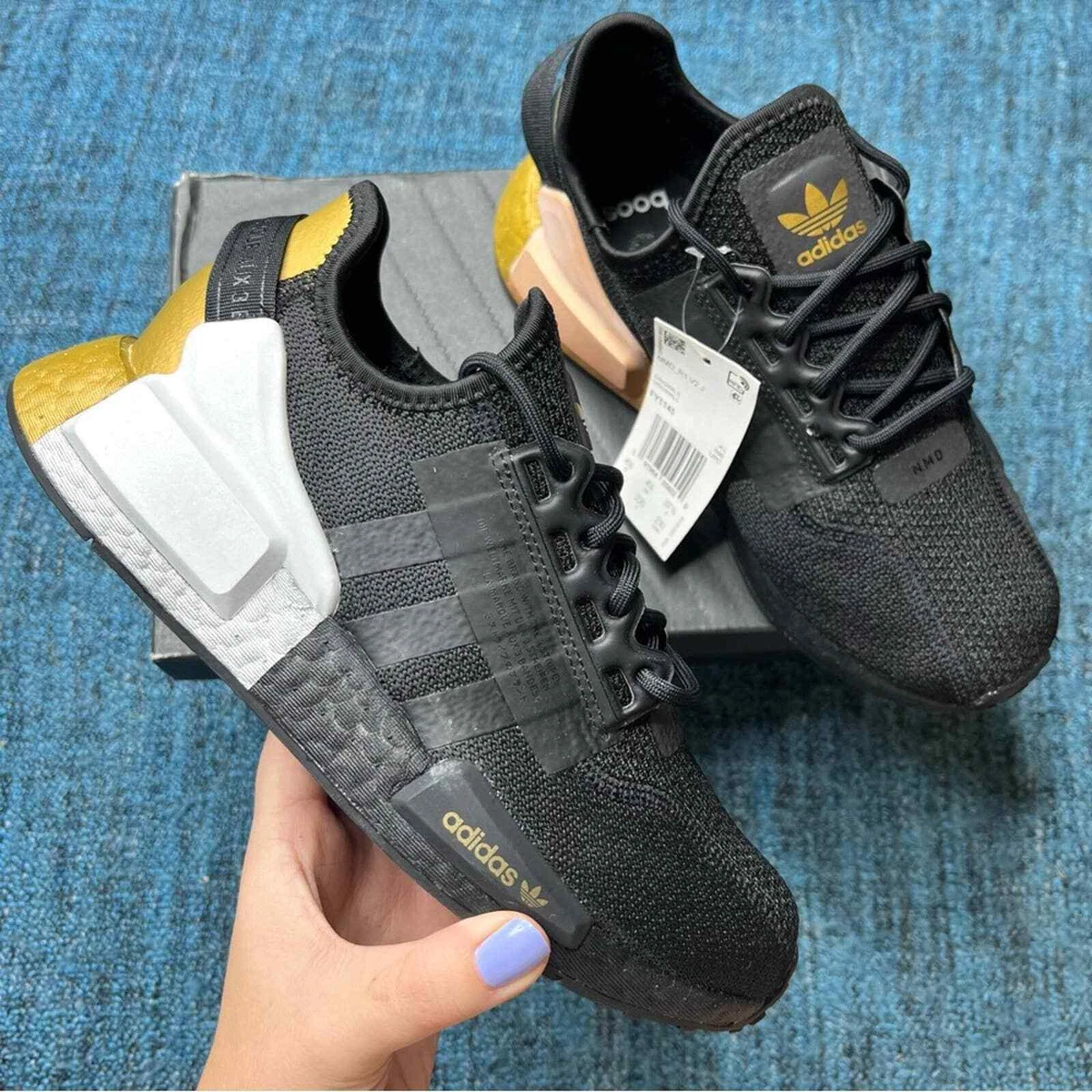 adidas nmd r1 gold and black