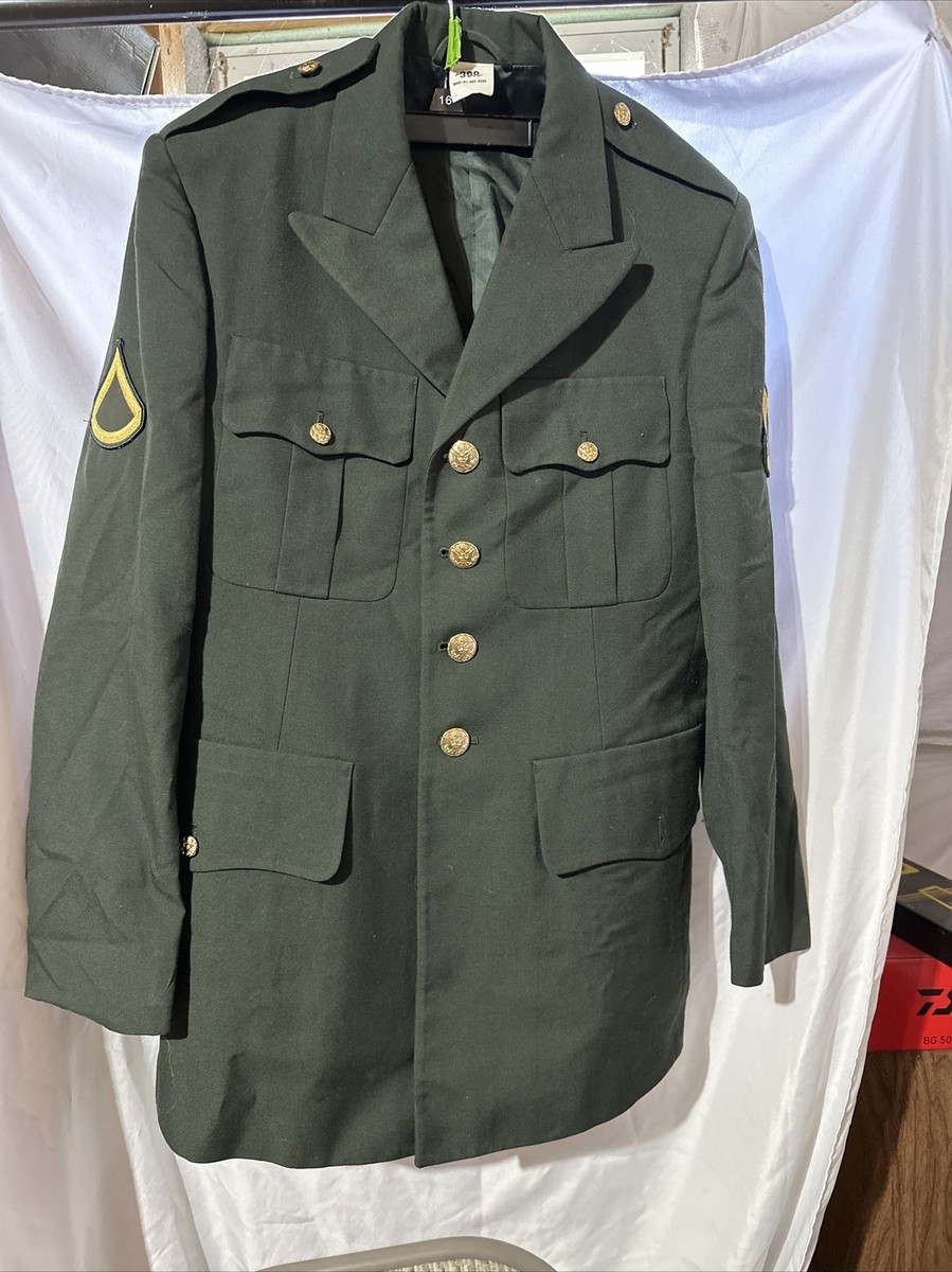 us army dress green jacket Coat Military Class A Uniform SZ 39R current us army dress uniform