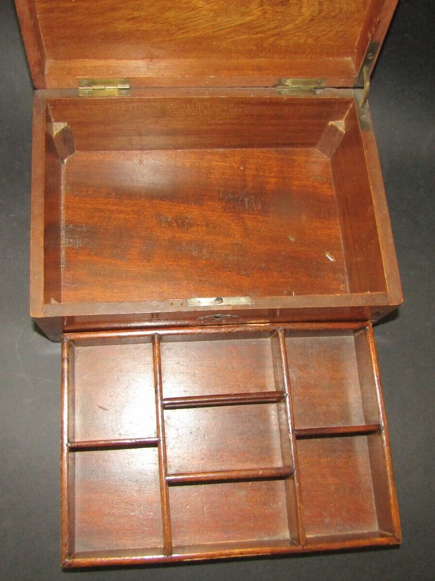 Box Wooden Haberdashery Lace Needlework Storage Wooden Sewing Box eBay