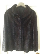 Women Ranch Mink Paw Jacket Size 14