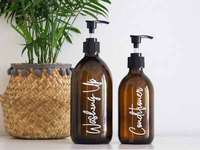 Premium Braunglas Pumpflaschen | 300ml & 500ml | Nachfüllbar | Seifenspender