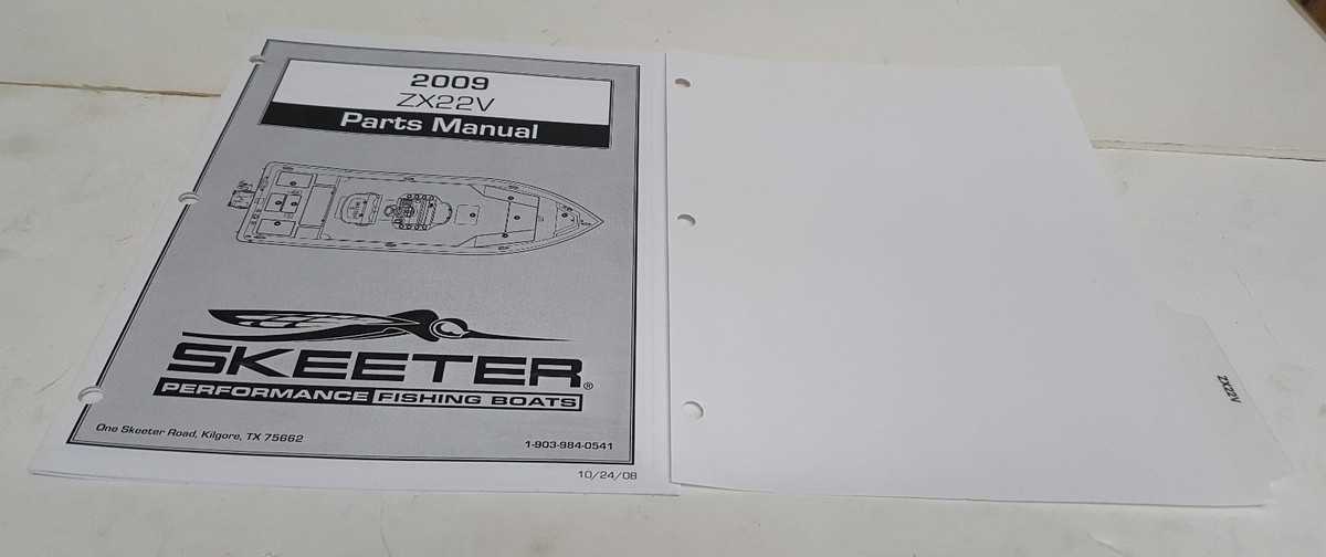 gana様 NEW SKEETER BOATS BOAT DEALER PARTS MANUAL 2009 ZX180 180 | eBay