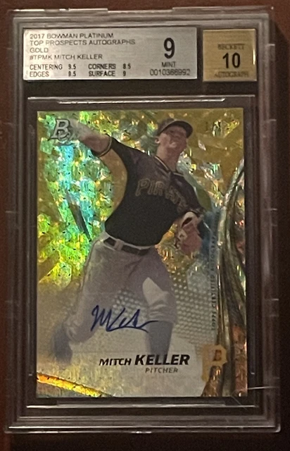 Mitch Keller Superfractor 1/1 2017 Bowman Platinum Top Prospects Auto Gold