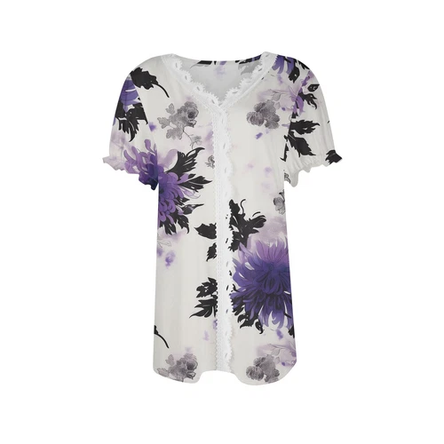 Womens Base Loose Short Pullover Summer Tops Sleeve V neck Ladies Shirt Blouse - Bild 6 von 64