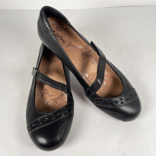 Taos Scamp Mary Jane Shoes Womens Size 8.5 Black Leather Comfort Loafers Career - Picture 2 of 10