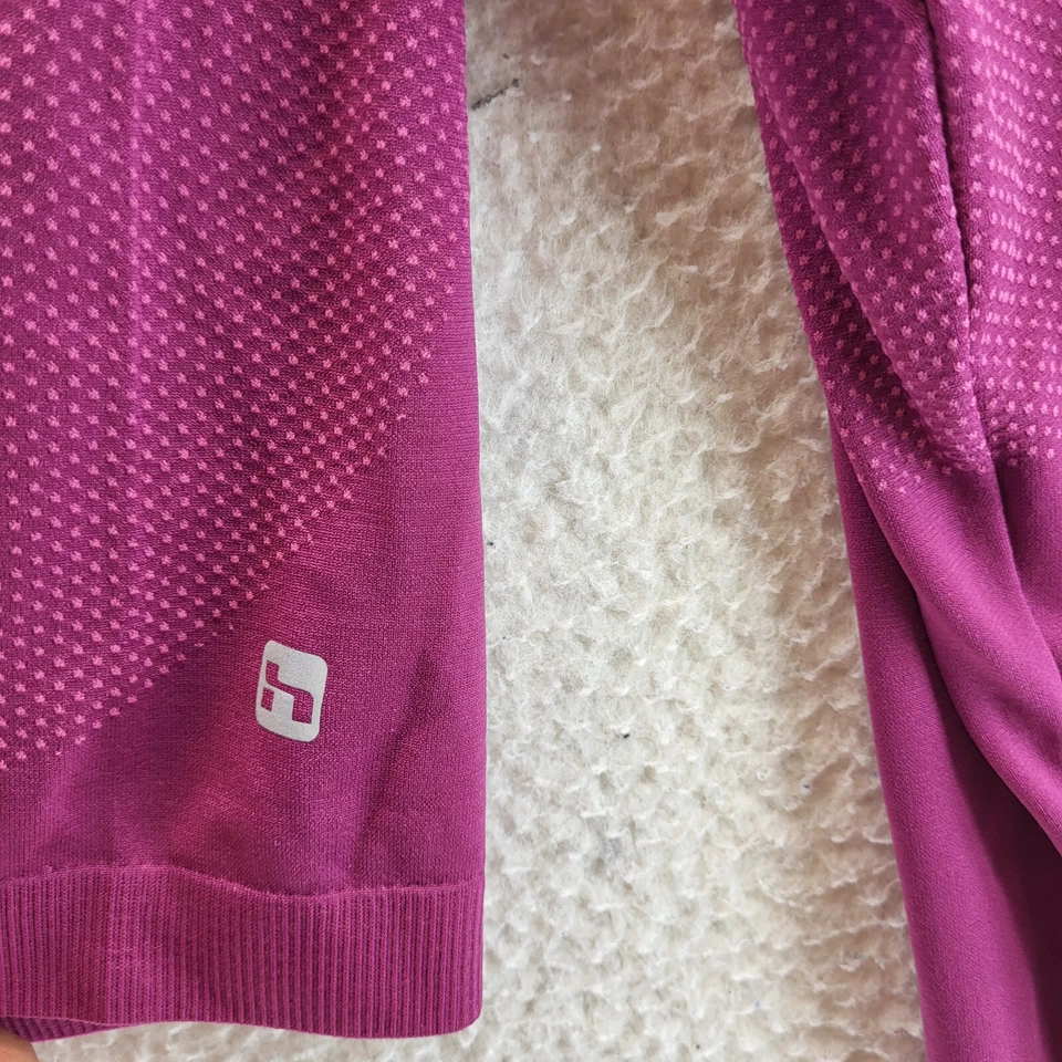 Задняя рубашка женщин большой фиолетовый 1/4 молнии пуловер работает велосипед Топ движения - Изображение 4 из 4