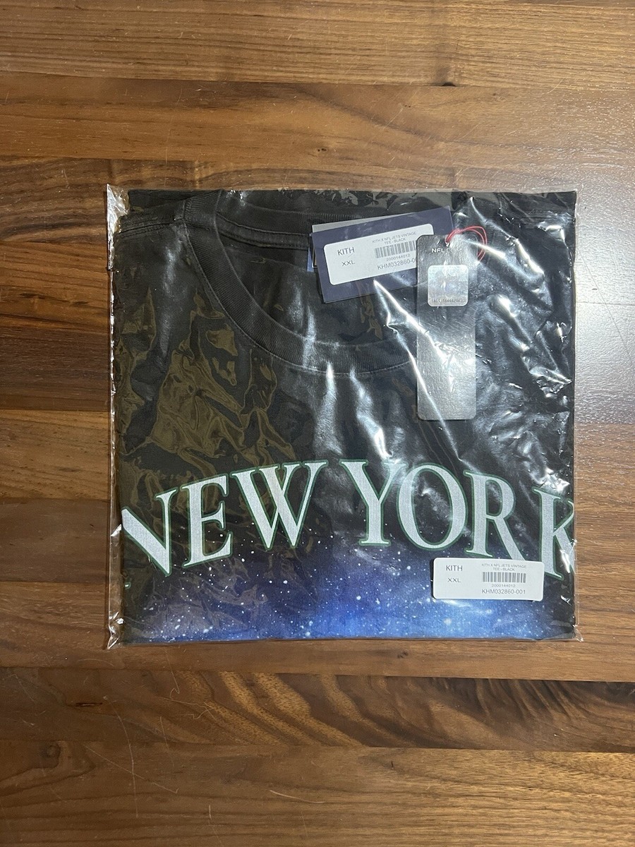 KITH NEW YORK JETS Tシャツ M 黒 Kith & '47 for the NFL: New York Jets NYJ Vintage Tee Black