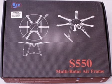 S550 Hexacopter 6-Axis Multi-Rotor Air Frame Drone Kit with Landing Gear Black