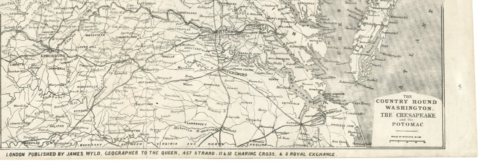 Antique Map "Strategic War Points of the United States" James Wyld, 1861 - Image 4 of 4