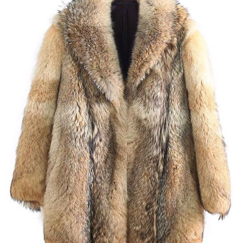 2024 Winter New Mid-length Fur Coat Fur All-in-one Coat Mink Fur