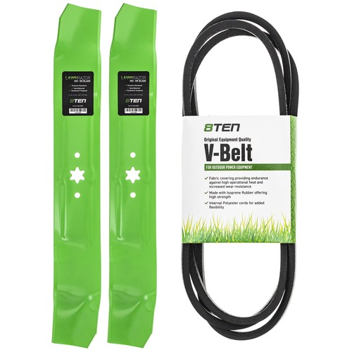 Mower Blades & Deck Belt Kit for Craftsman T1000 T1200 T3000 T1400 T110