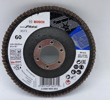 Bosch F&auml;cherschleifscheibe 115x22,23mm K60, X571, F&uuml;r Metall