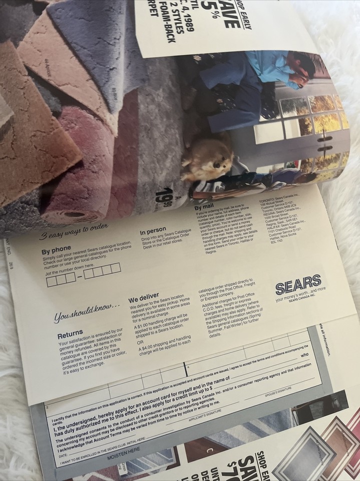 Vintage Sears 1989 Decor Bedding Cameras Video Televisions Electronics